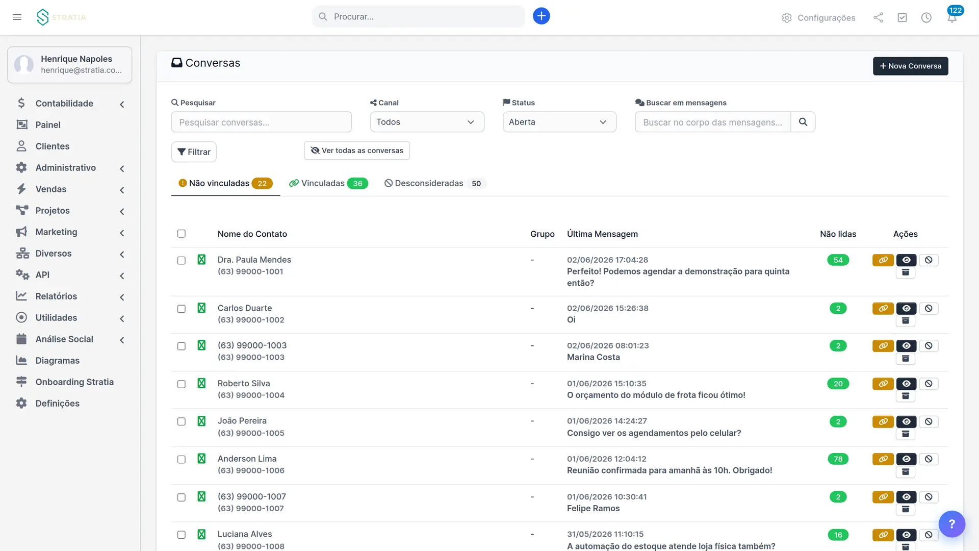 WhatsApp e e-mail em um só lugar