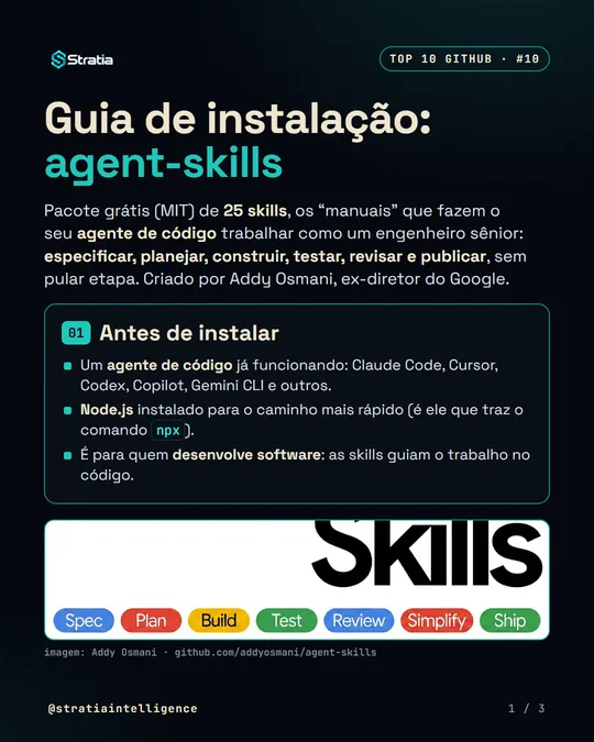 Imagem 1 de 3 do guia de instalação do agent-skills