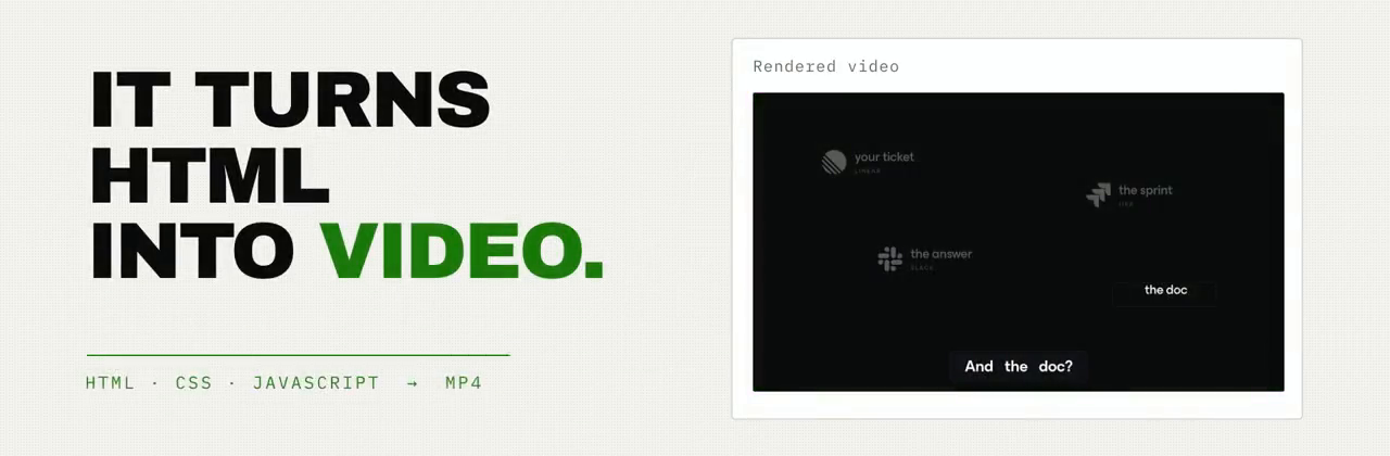 Vídeo oficial: HTML vira vídeo