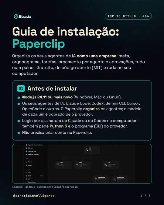Imagem 1 de 3 do guia de instalação do Paperclip