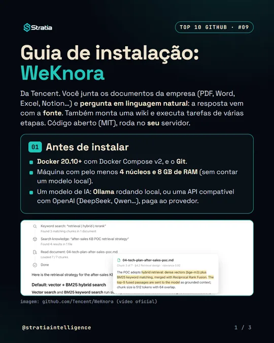 Imagem 1 de 3 do guia de instalação do WeKnora